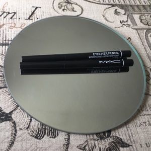 MAC (2) Black retractable eyeliner w/ vitamin A&E